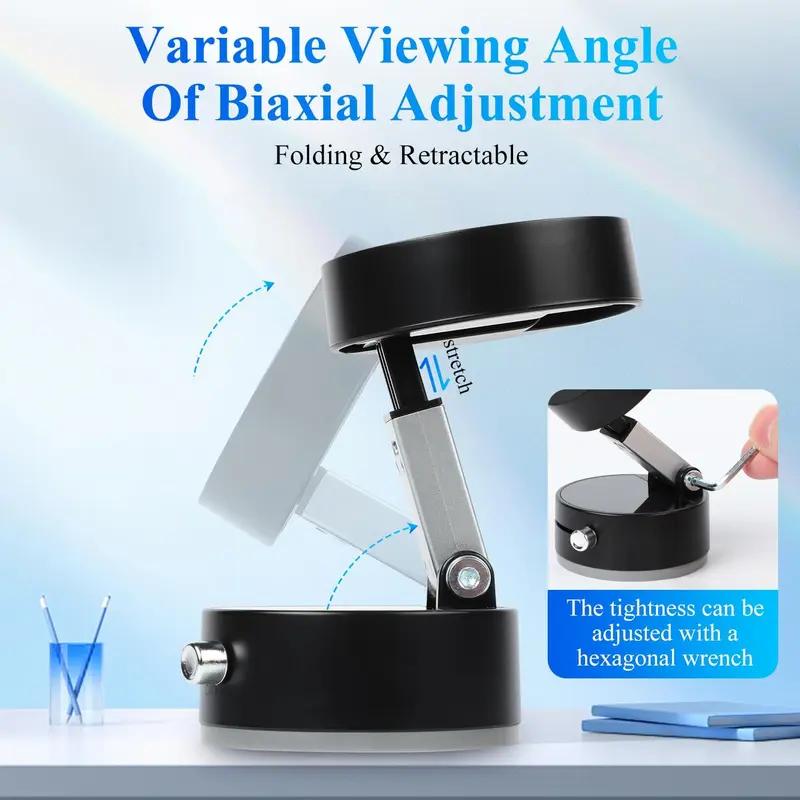 Mother'S Day Gift Magnetic Phone Holder Stand, Adjustable & Foldable, Strong Suction Cup, Vacuum Adsorption, Portable Multifunctional Mobile Phone Stand for Car & Multi-Scene Use Vacuum Magnetic